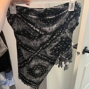 Black and White Bandana Print Shirt